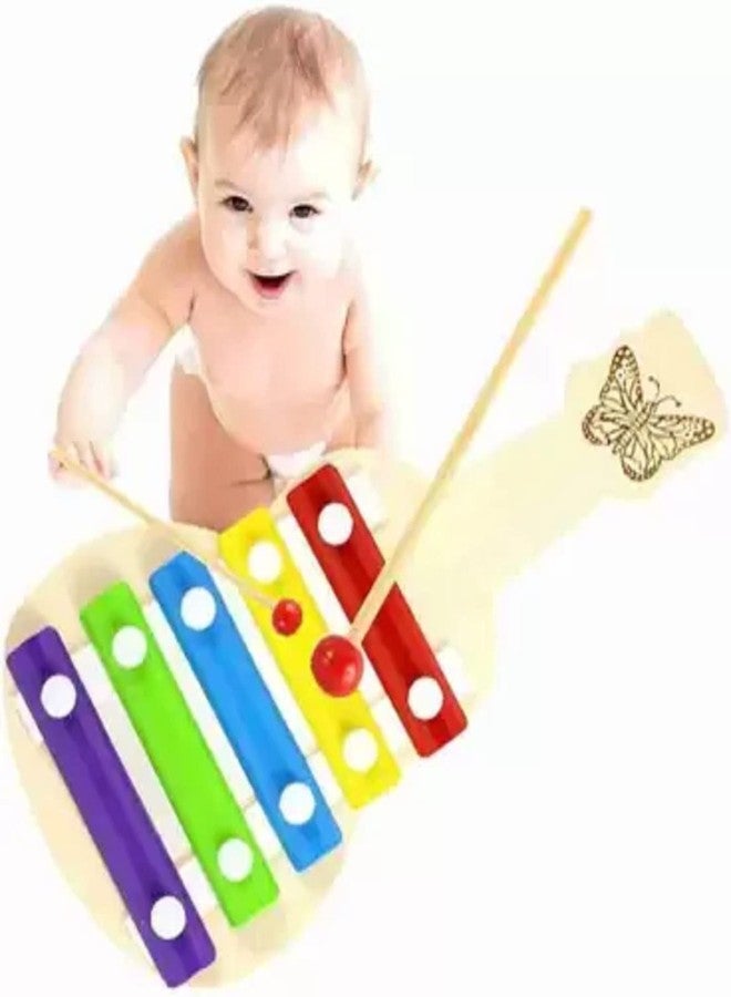 Shopfleet Xylophone Guitar Wooden (5 Nodes) | Kids First Musical Sound Instrument Toy - Image 1